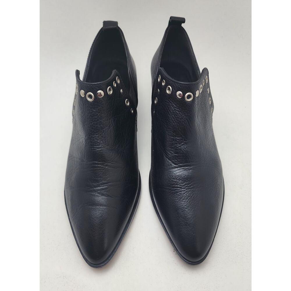Rebecca Minkoff ANNETTE" LEATHER Studded Booties Women's 8 Black - Picture 4 of 16